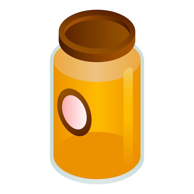 Icono de tarro de miel de trébol Isométrico de icono de vector de tarro de miel de trébol para diseño web aislado sobre fondo blanco