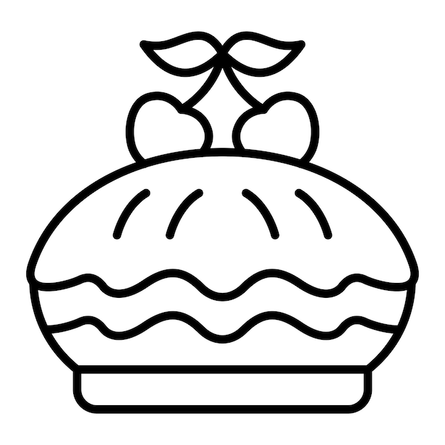 El icono de la tarta de cereza