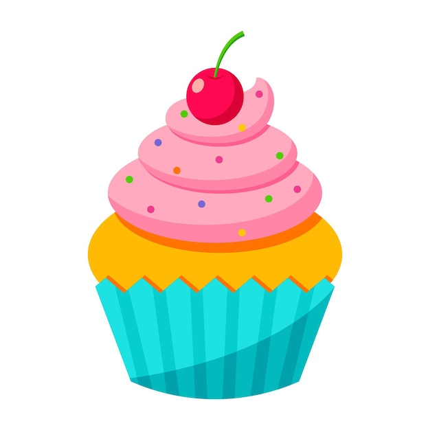 El icono de la tarta de dibujos animados