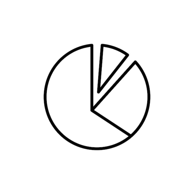El icono de la tarta del gráfico