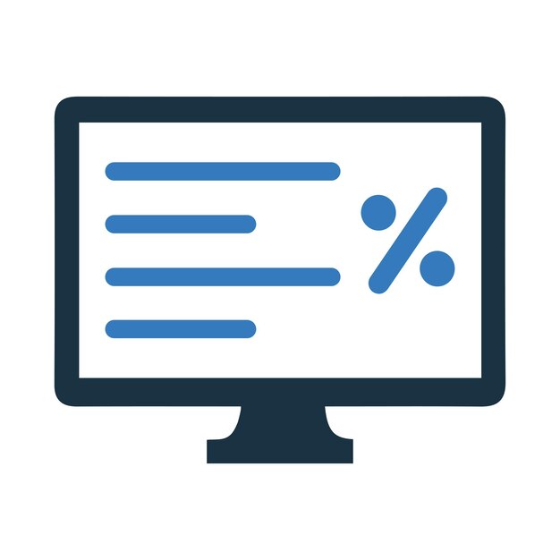 Icono de las tasas de interés de las solicitudes de préstamos en la web Diseño plano sencillo Concepto