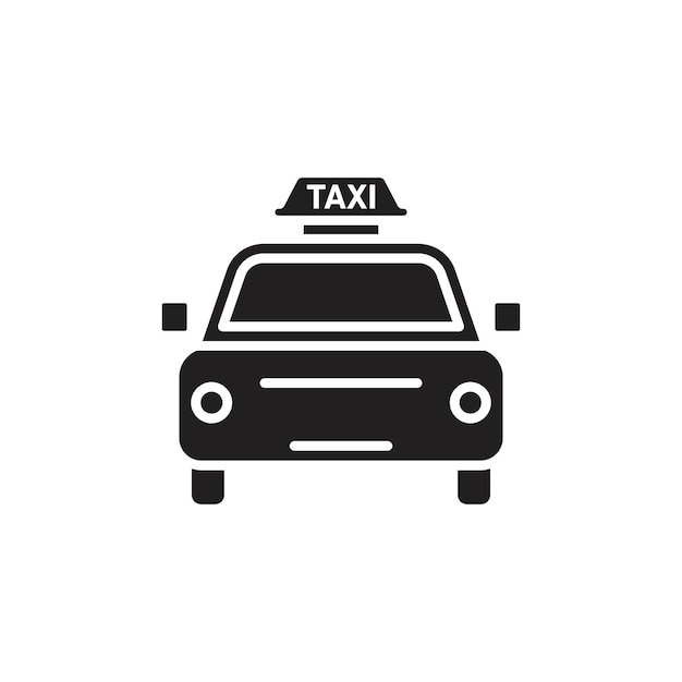 Icono de taxi Conjunto de logotipos de línea de arte