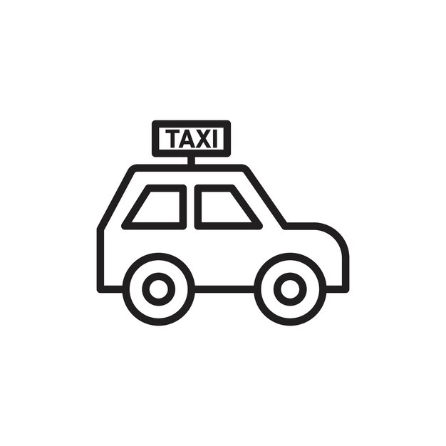 El icono del taxi muestra el signo del conjunto de contornos