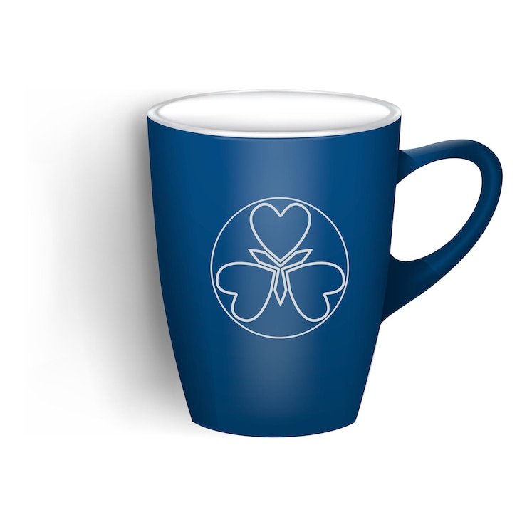 Vector icono de taza azul ilustración realista de icono de vector de taza azul para diseño web
