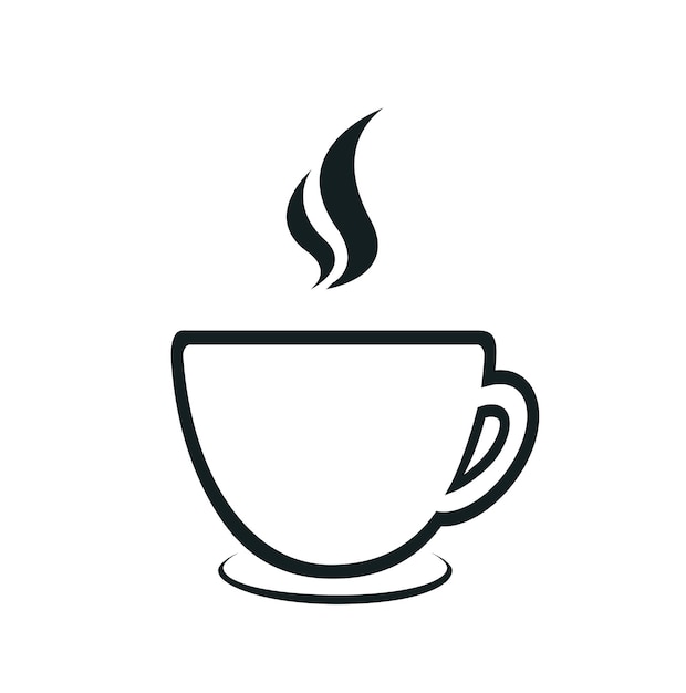 Icono de taza de café aislar sobre fondo blanco, vector