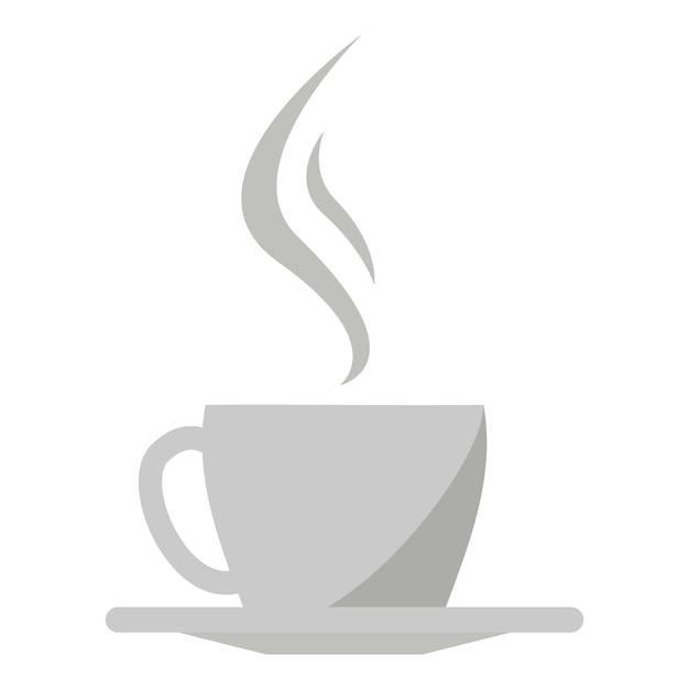 Icono de taza de café caliente Ilustración plana del icono de vector de taza de café caliente para diseño web