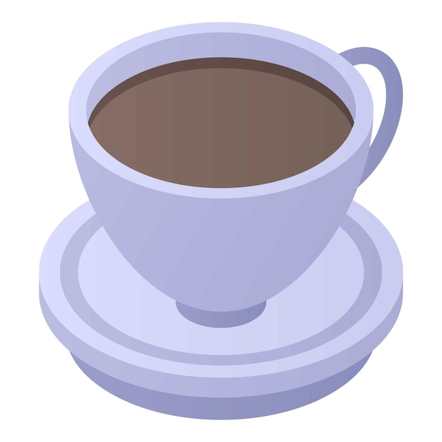 Icono de taza de café caliente de la mañana Isométrico del icono de vector de taza de café caliente de la mañana para diseño web aislado sobre fondo blanco
