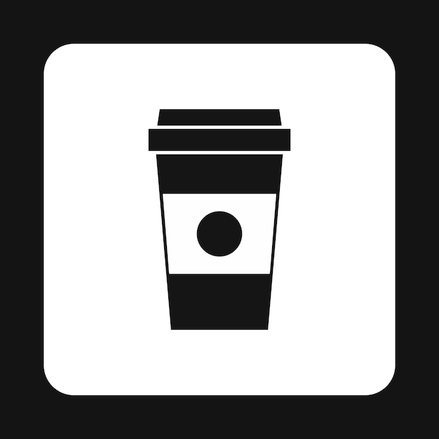 Icono de taza de café en estilo simple aislado en fondo blanco Ilustración vectorial del símbolo de la bebida