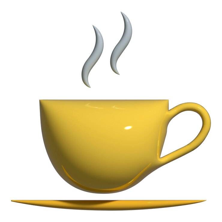 El icono de la taza de café de humo caliente