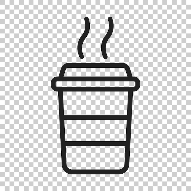 Vector icono de taza de café ilustración vectorial en un fondo transparente aislado pictograma de tazón de café de concepto de negocio