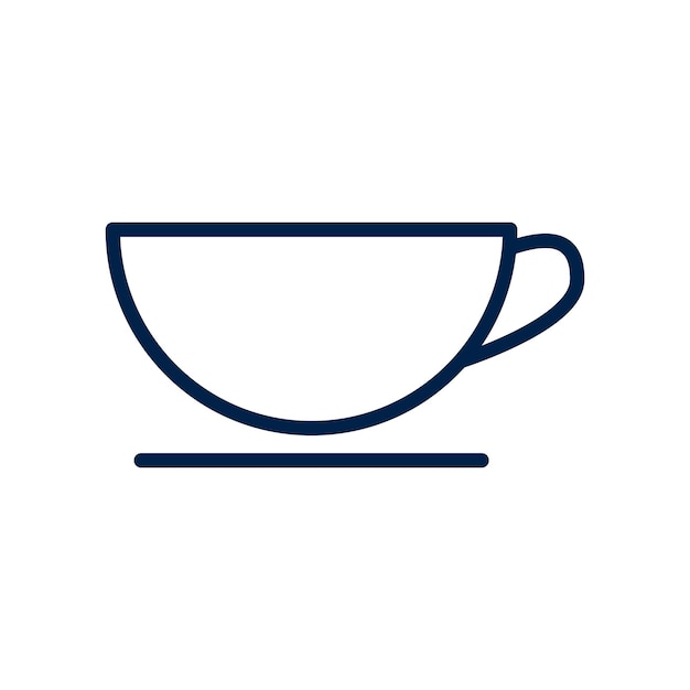 Icono de taza de café Ilustración vectorial sobre fondo blanco