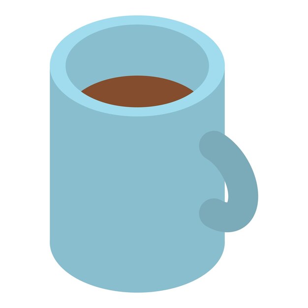 Icono de taza de café Isométrico de icono de vector de taza de café para diseño web aislado sobre fondo blanco