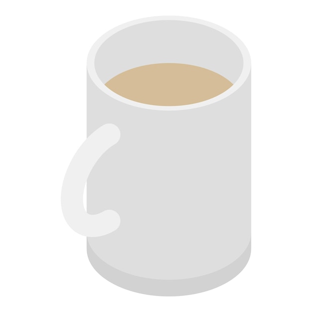 Icono de taza de café Isométrico de icono de vector de taza de café para diseño web aislado sobre fondo blanco