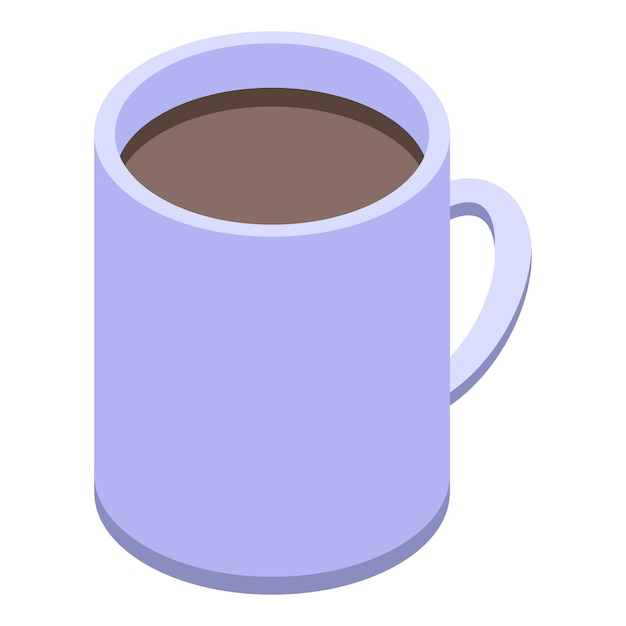 Icono de taza de café Isométrico de icono de vector de taza de café para diseño web aislado sobre fondo blanco