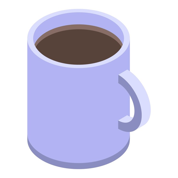 Vector icono de taza de café isométrico de icono de vector de taza de café para diseño web aislado sobre fondo blanco