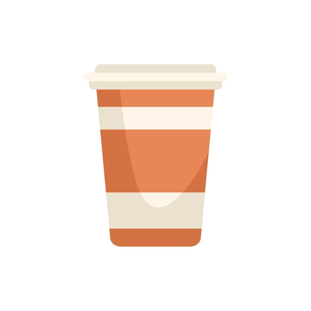 Icono de taza de café con leche vector plano Comida para llevar Paquete de comida rápida