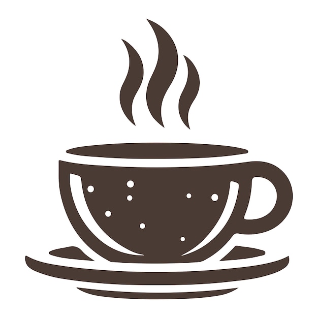 Icono de taza de café minimalista para el diseño del logotipo