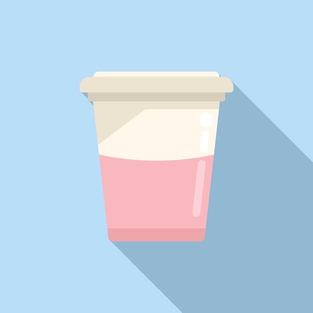 Icono de taza de café de plástico biodegradable vector plano Reciclaje ecológico Residuos ecológicos