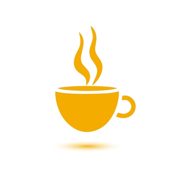 Ícono de taza de café sobre fondo blanco Ilustración vectorial en estilo plano