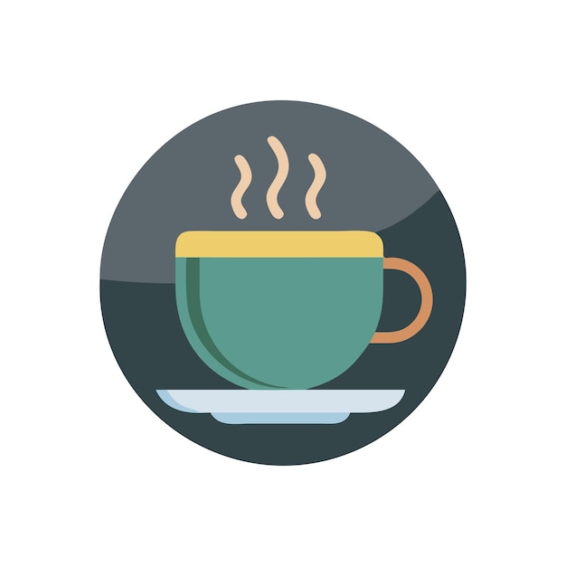Icono de taza de café Vector de alimentos y bebidas para sitios web de interfaz de usuario y aplicaciones móviles