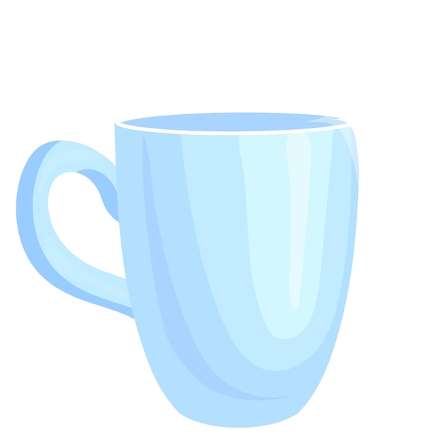 Icono de taza de cerámica blanca Taza de porcelana de dibujos animados