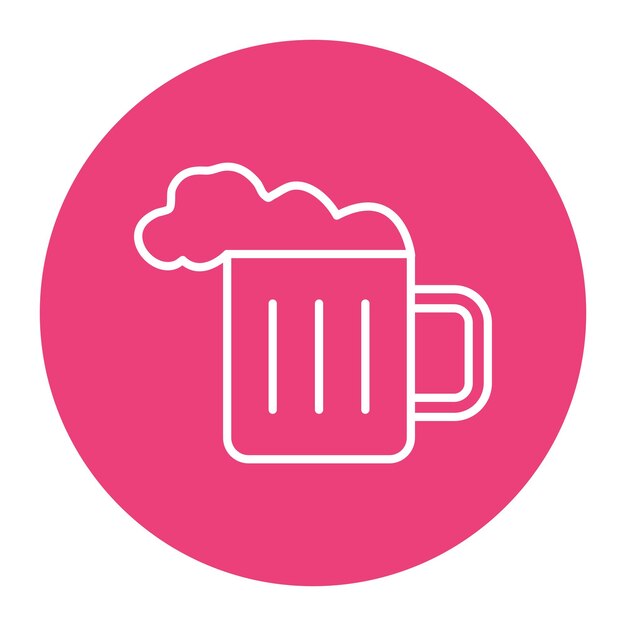 El icono de la taza de cerveza