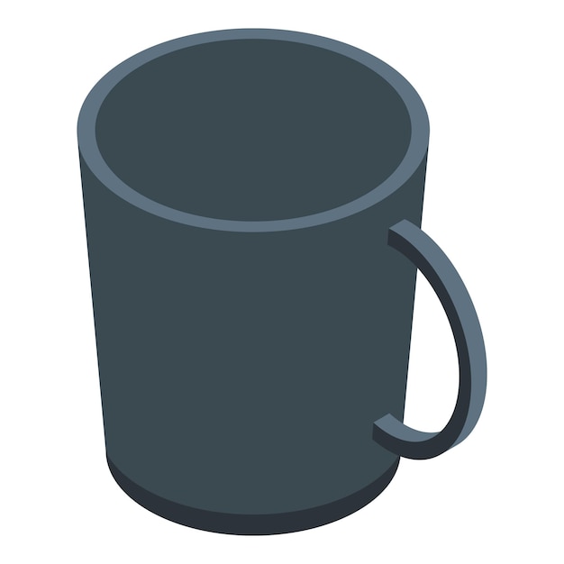 Icono de taza de espresso Isométrico de icono de vector de taza de espresso para diseño web aislado sobre fondo blanco