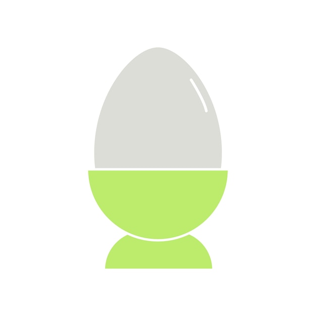 Vector icono de la taza de huevo icono plano del huevo ilustración vectorial del símbolo