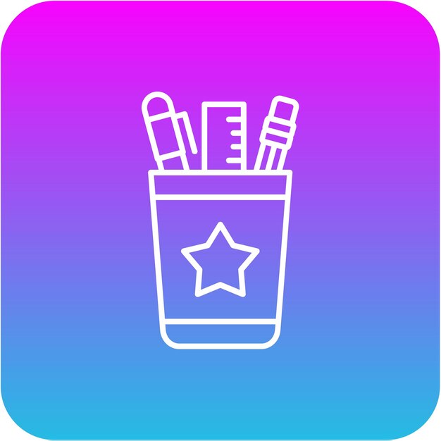Icono de la taza de lápiz