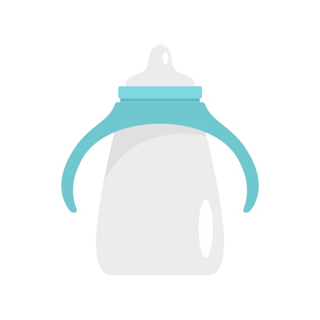 Icono de la taza de leche Ilustración plana del ícono vectorial de la tazón de leche para el diseño web