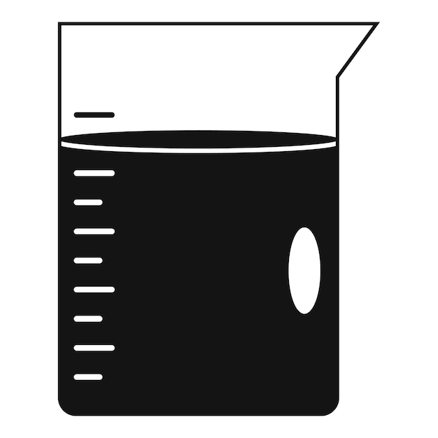 Icono de taza de medición Ilustración sencilla del ícono vectorial de tazón de medición para la web