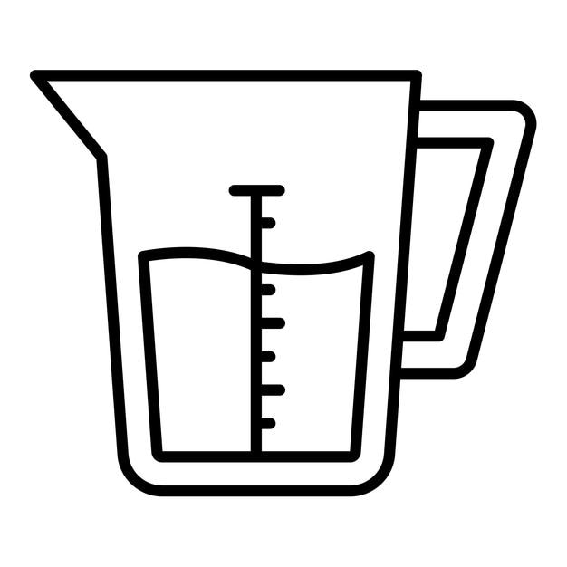 Ícono de la taza de medición
