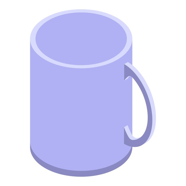 Icono de taza de oficina de café Isométrico de icono de vector de taza de oficina de café para diseño web aislado sobre fondo blanco