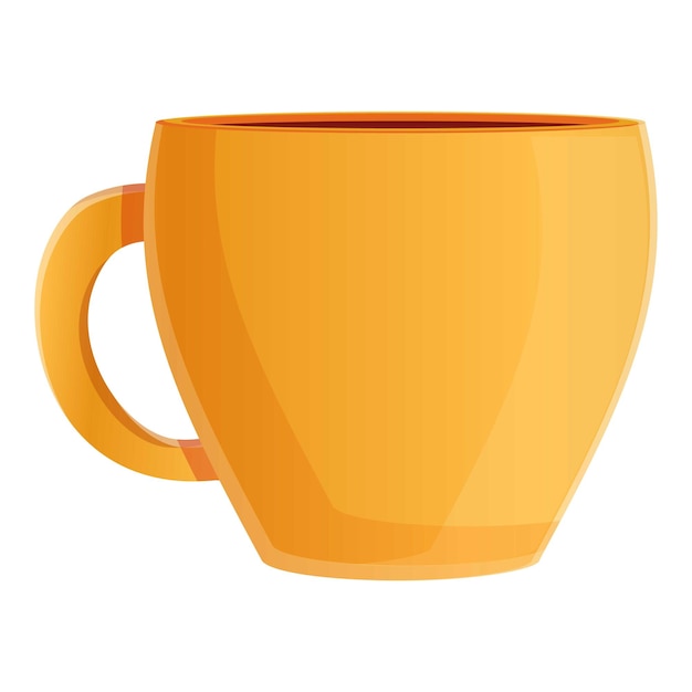 Icono de taza de té de hierbas caricatura de icono de vector de taza de té de hierbas para diseño web aislado sobre fondo blanco