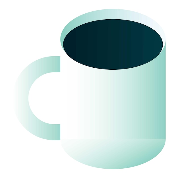Icono de taza de té Isométrica de icono de vector de taza de té para diseño web aislado sobre fondo blanco