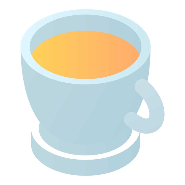 Icono de taza de té Isométrico de icono de vector de taza de té para diseño web aislado sobre fondo blanco