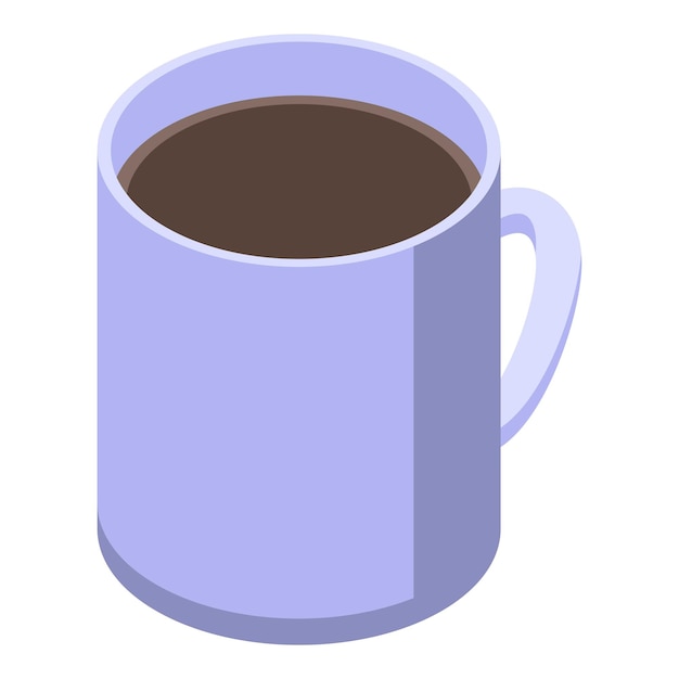 Icono de taza de té Isométrico de icono de vector de taza de té para diseño web aislado sobre fondo blanco