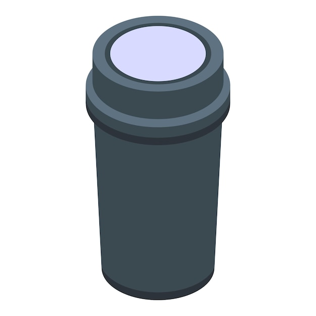 Icono de taza termo caliente Isométrico de icono de vector de taza termo caliente para diseño web aislado sobre fondo blanco