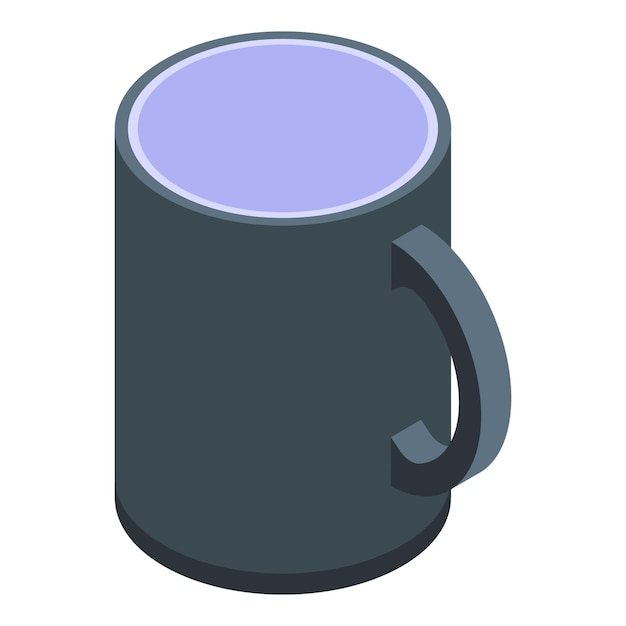 Icono de taza termo Isométrica de icono de vector de taza termo para diseño web aislado sobre fondo blanco