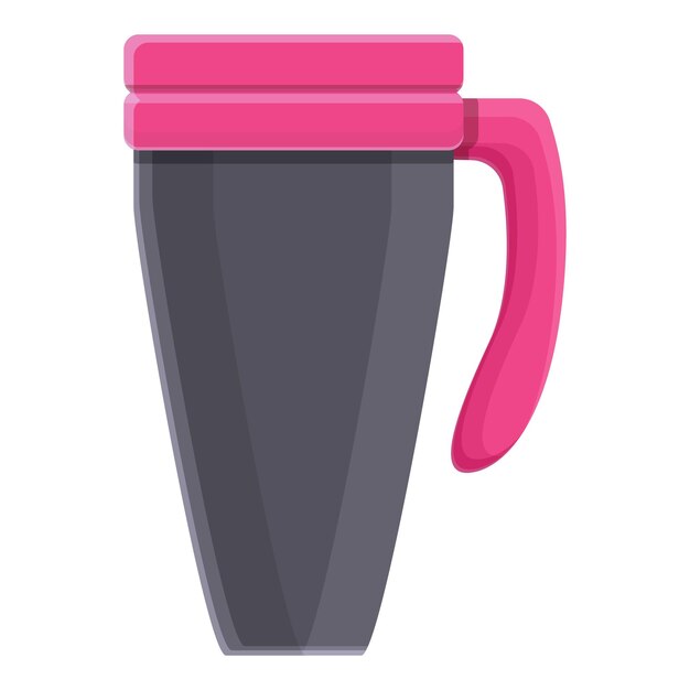 Icono de taza termo de té Caricatura de icono de vector de taza termo de té para diseño web aislado sobre fondo blanco