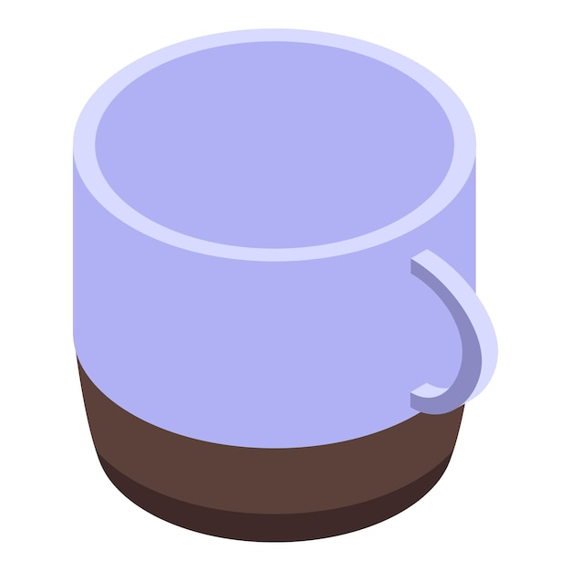 Icono de taza de vapor Isométrico del icono de vector de taza de vapor para diseño web aislado sobre fondo blanco