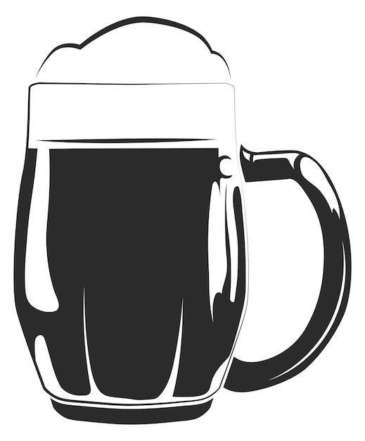 Icono de taza de vaso de cerveza logotipo de bebida fría
