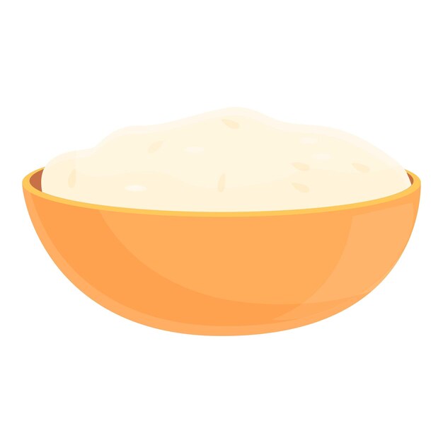 Icono de tazón de piso Caricatura de icono de vector de tazón de piso para diseño web aislado sobre fondo blanco