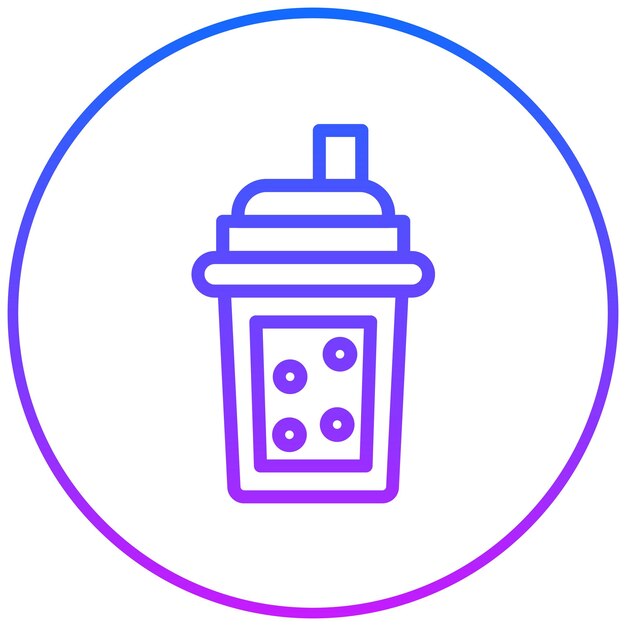 El icono del té de burbujas