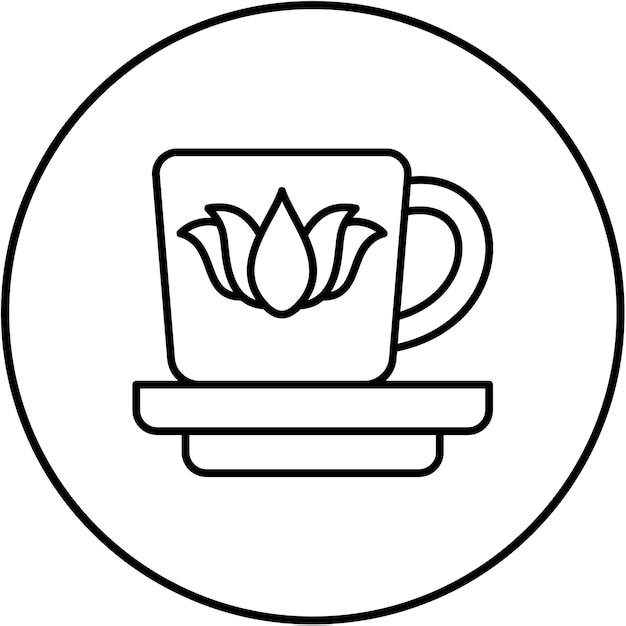 El icono del té de hierbas
