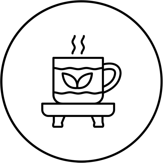 El icono del té de hierbas