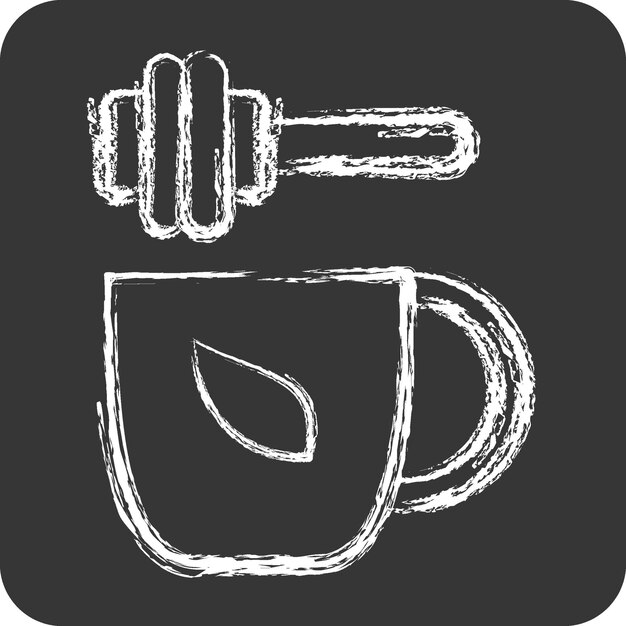 Icono Té de miel relacionado con Símbolo de té tiza Estilo diseño simple editable ilustración simple té verde