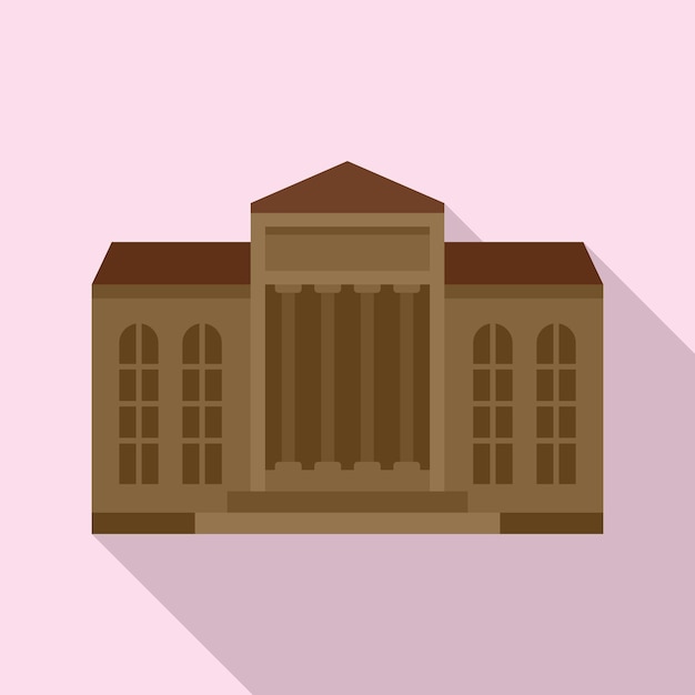 Vector icono de teatro antiguo ilustración plana del icono de vector de teatro antiguo para diseño web