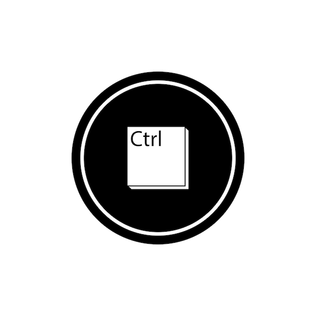 Vector icono de tecla ctrl plantilla vectorial ilustración diseño de logotipo