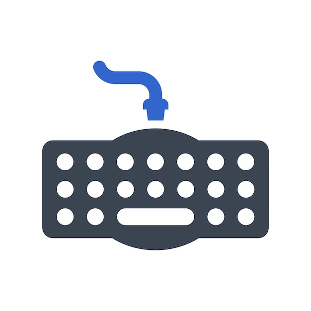 El icono del teclado de la computadora